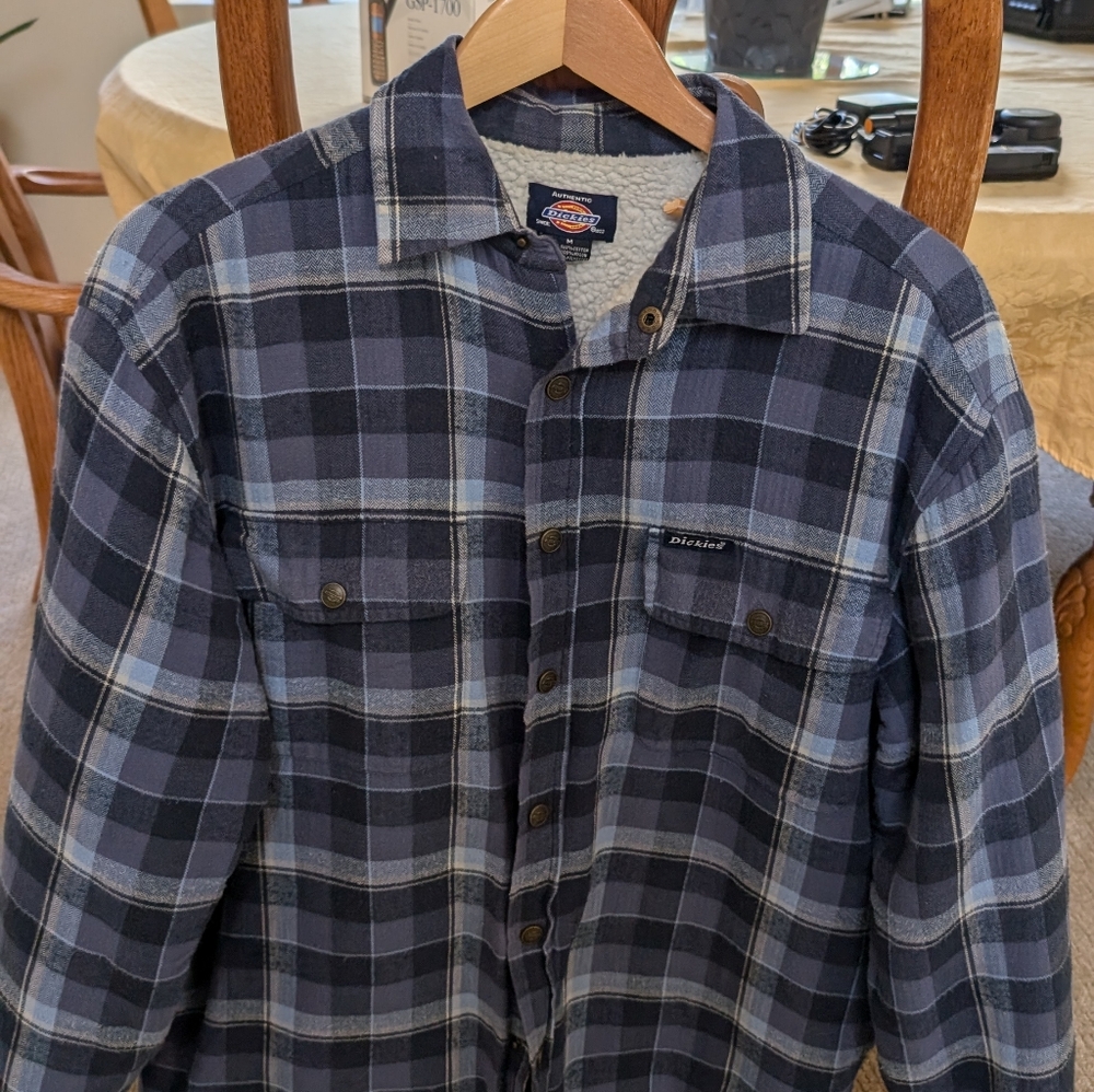 Dickies lined flannel button down shirt